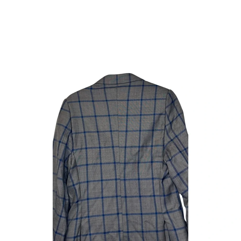 Brooks Brothers Mens Coat Plaid Double Vent 2-Button Lined Windowpane Blazer 36R
